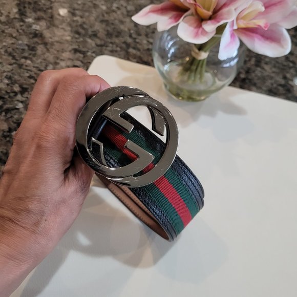 GUCCI~SHERRY LINE~LEATHER BELT - Picture 3 of 14